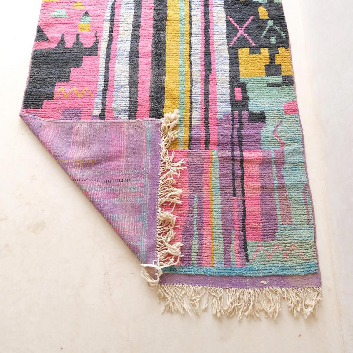 BERBERTEPPICH aus Marokko aus reiner Wolle 200x 300 cm - Multicolor, Naturmaterialien (200/300cm) - AFK Living