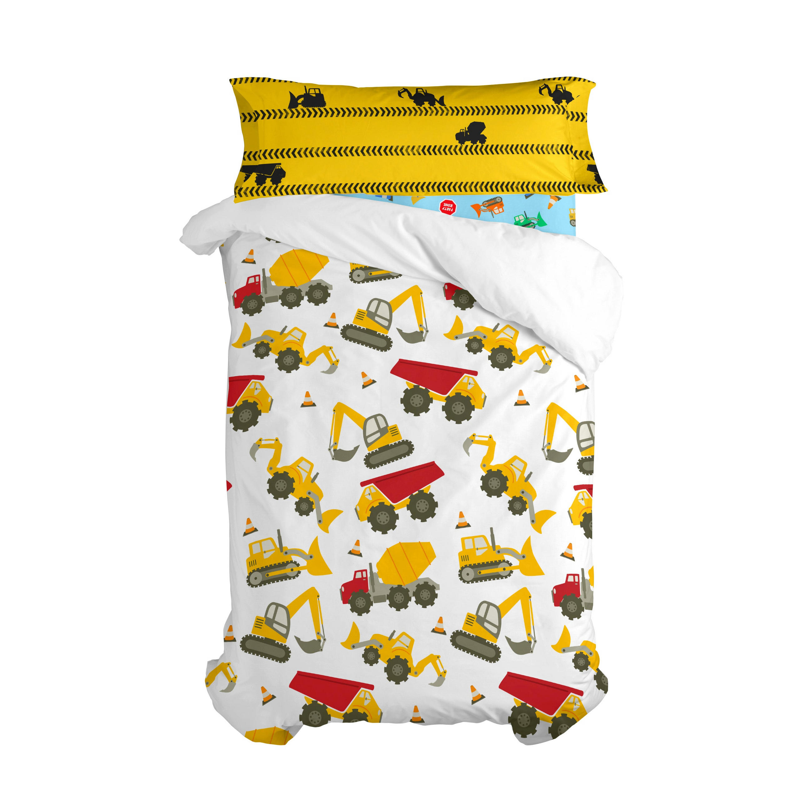 BETTBEZUG 2er-Set teiliges machinery 180x220 cm (komfortgrösse) mehrfarbig - Multicolor, Textil (180/220cm) - Happy Friday