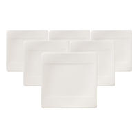 BROTTELLER Modern Grace weiß 16 x 16 cm 6er Set - Weiß, Keramik (16cm) - Villeroy & Boch