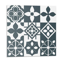 WANDPANEEL 9 Stück 30x30 cm selbstklebend Morenta - Weiß, Kunststoff (30/1.6/30cm) - Wallfluent