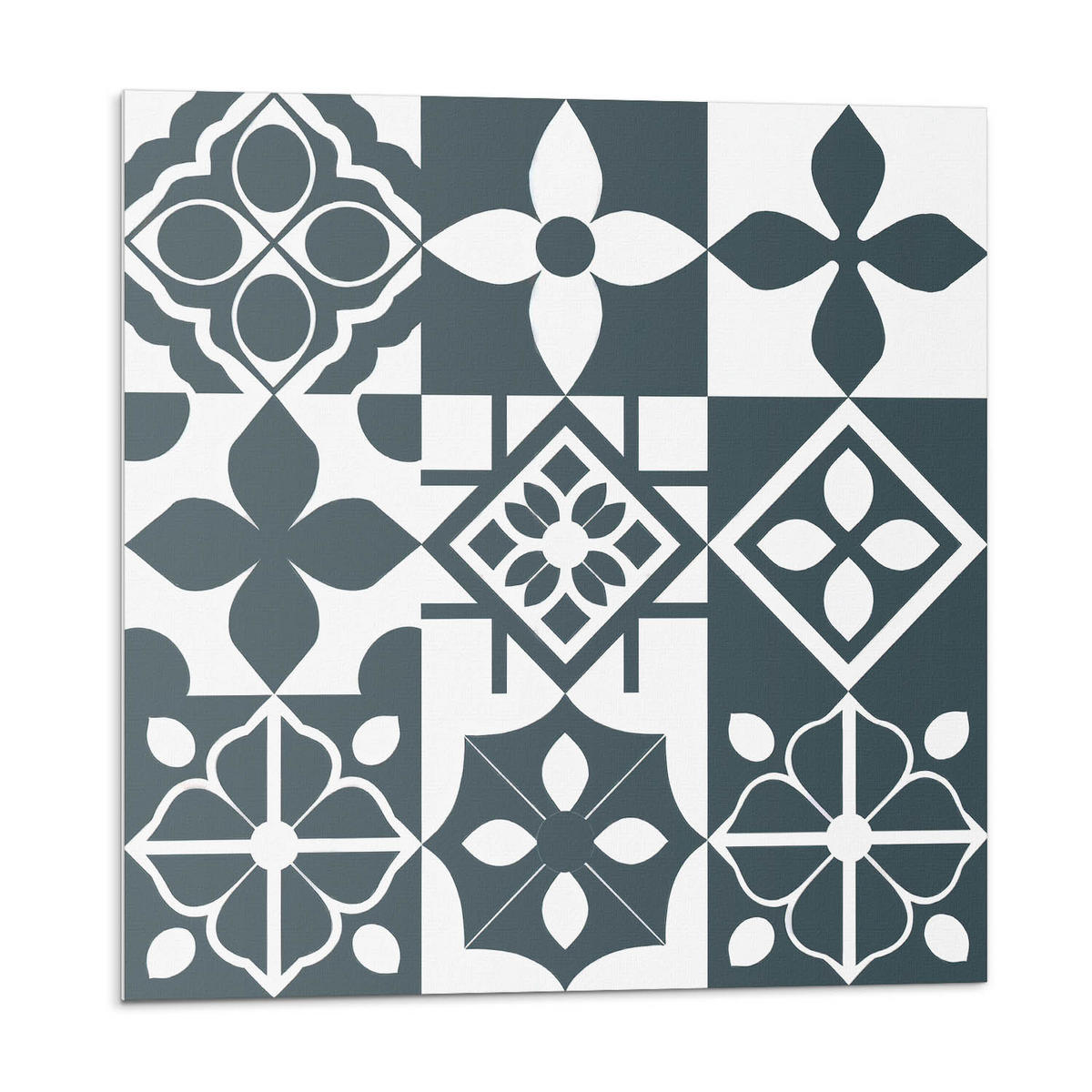 WANDPANEEL 9 Stück 30x30 cm selbstklebend Morenta - Weiß, Kunststoff (30/1.6/30cm) - Wallfluent