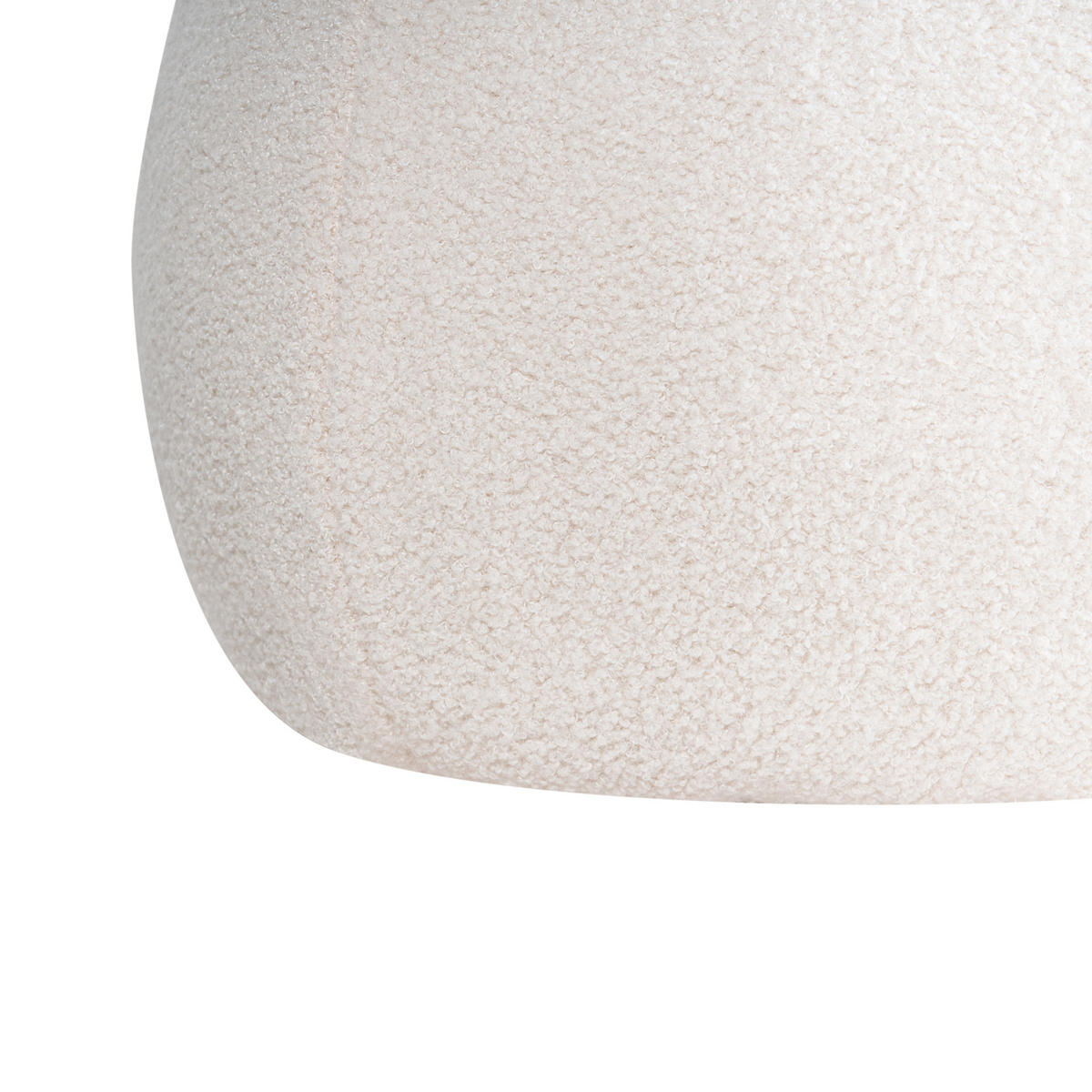 POUF Cremeweiß Barron - Weiß, Textil (50/33/50cm) - Beliani