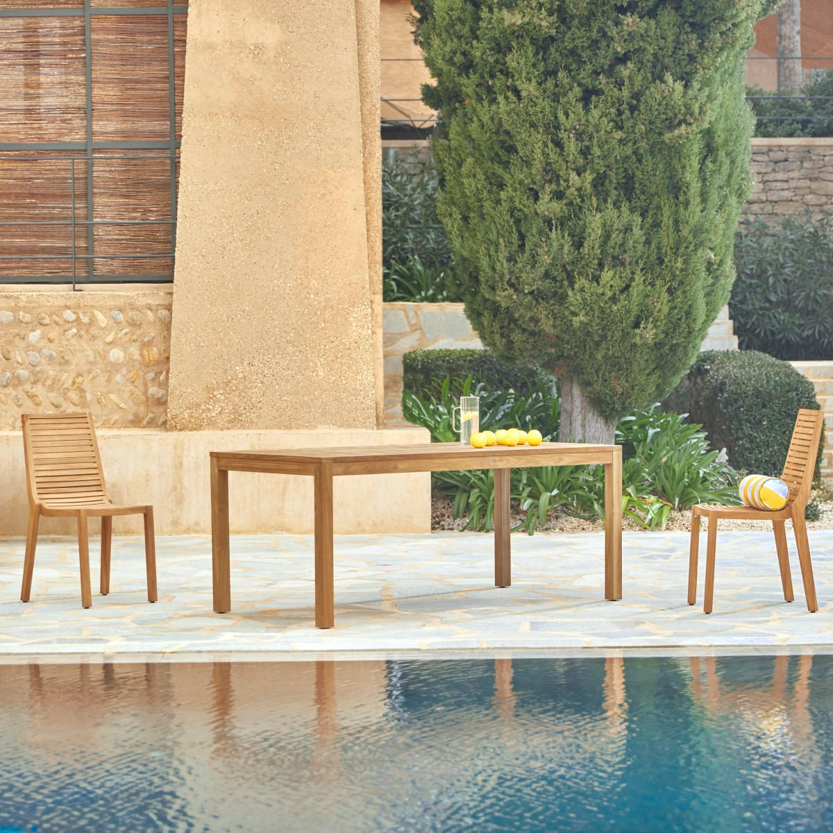 GARTENTISCH Teo Natur aus Teak - Naturfarben, Holz (90/180/75cm) - Tikamoon