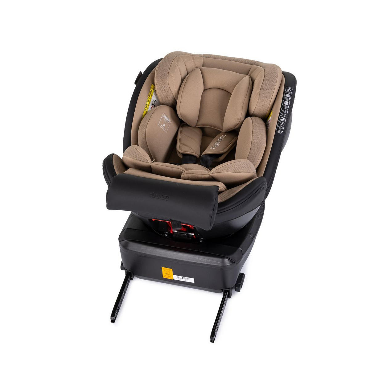 KINDERSITZ Hypnotic Plus beige i-Size (40-150cm) Stützfuß Isofix Gurt SPS - Beige, Kunststoff (45/77/52cm) - Chipolino