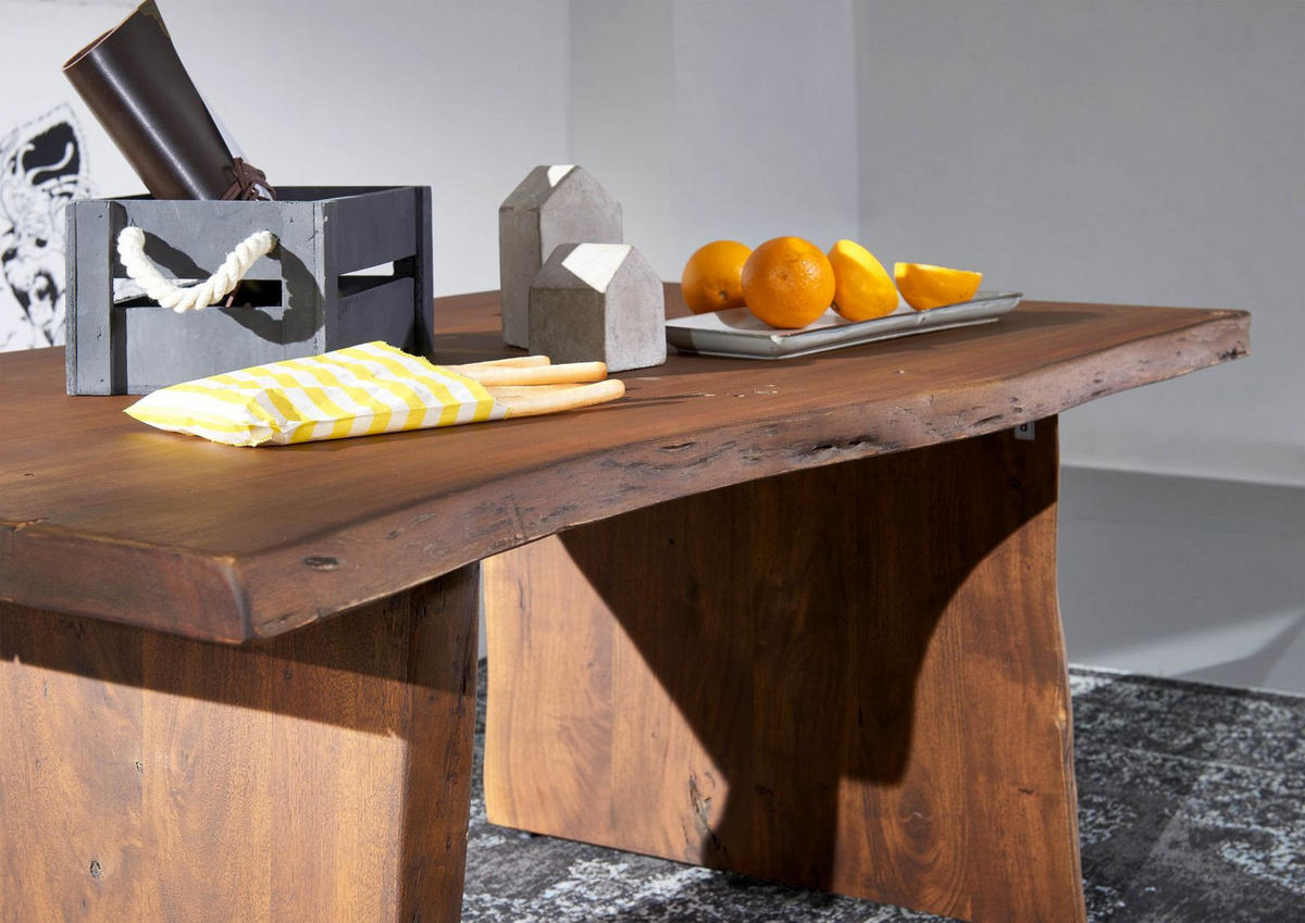 COUCHTISCH Akazie 120x70x45 braun lackiert PURE ACACIA #005 - Dunkelbraun, Holz (120/70/45cm) - Massivmoebel24