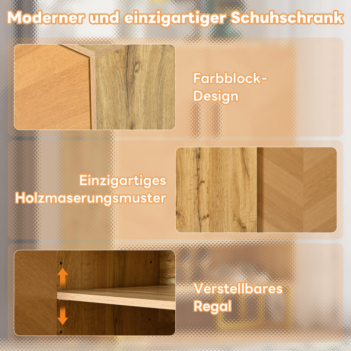 SCHUHSCHRANK 80/38/100 cm natur aus MDF mit Soft-Close - Naturfarben, Holzwerkstoff (80/100/38cm) - OKWISH