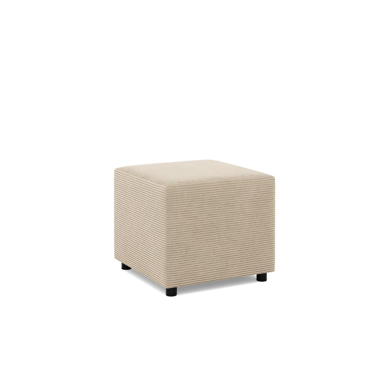 SITZPOUF 50 X 50 NEO, Cord - Beige - Beige, Textil (51/40/51cm)