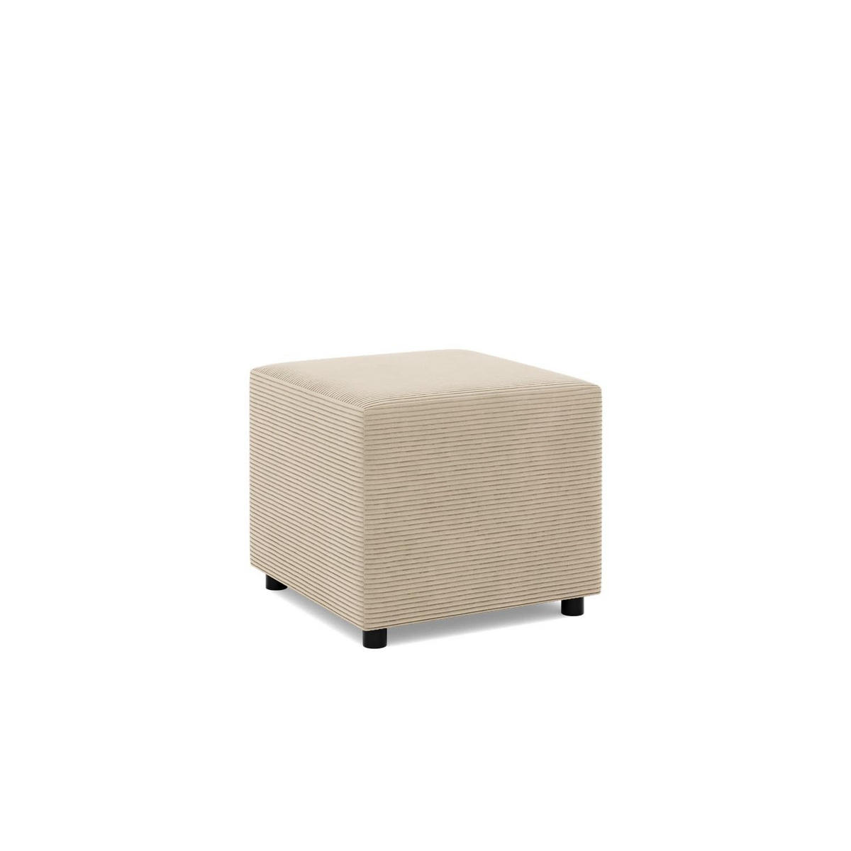 SITZPOUF 50 X 50 NEO, Cord - Beige - Beige, Textil (51/40/51cm)