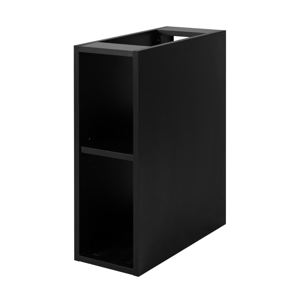 BADEZIMMERREGAL, schwarz, 20 x 60,7 x 44,4 cm - Schwarz, Holzwerkstoff (20/61/45cm) - 3XE LIVING