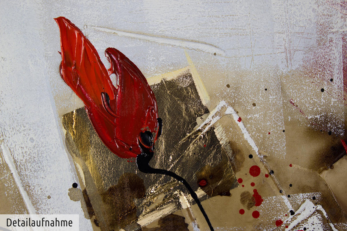 ÖLGEMÄLDE 100/50 cm - Rot, Holz/Textil (100/50cm) - KUNSTLOFT