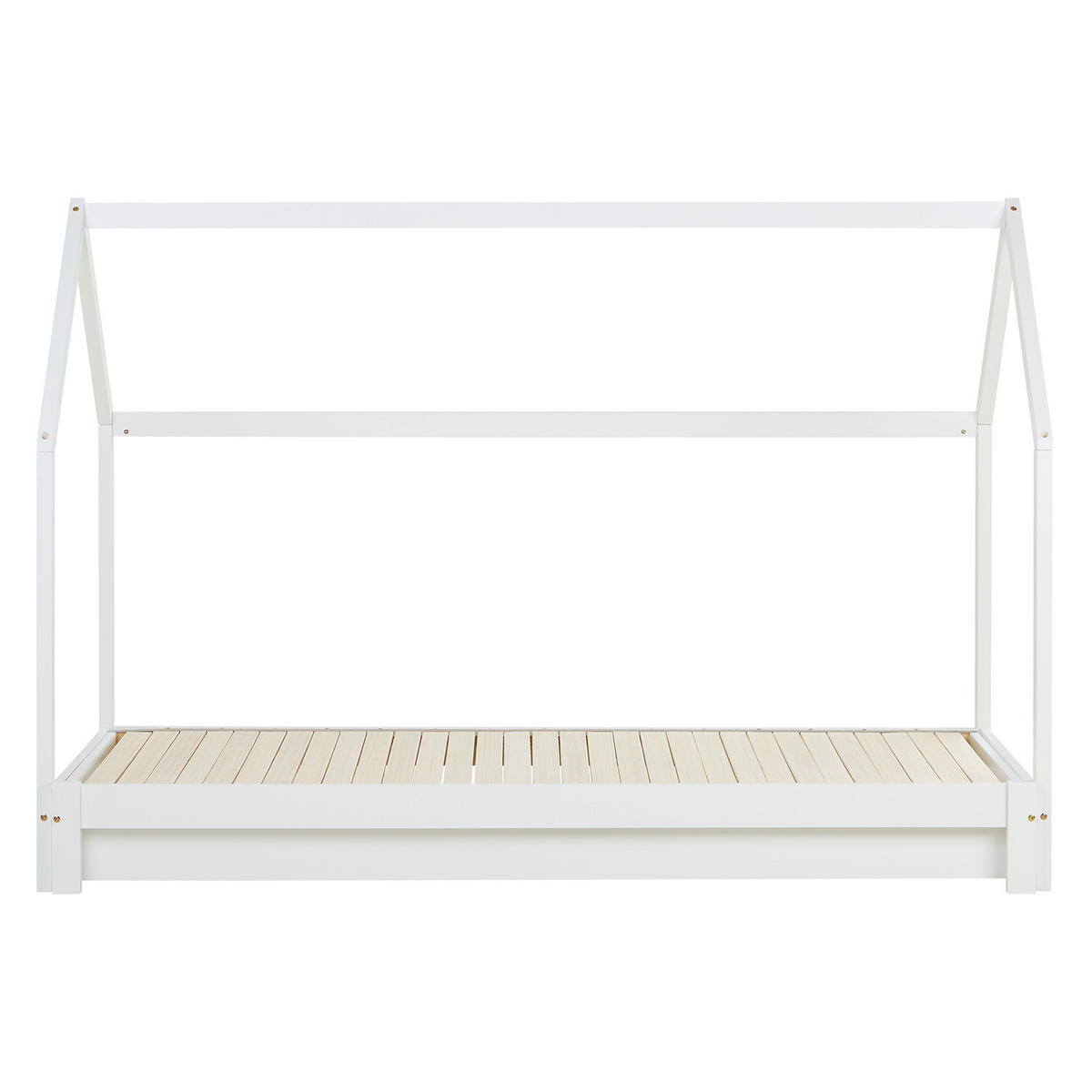 KINDERBETT Hausbett 90/200 ausziehbar - Weiß, Holz (180/200cm) - Homestyle4u