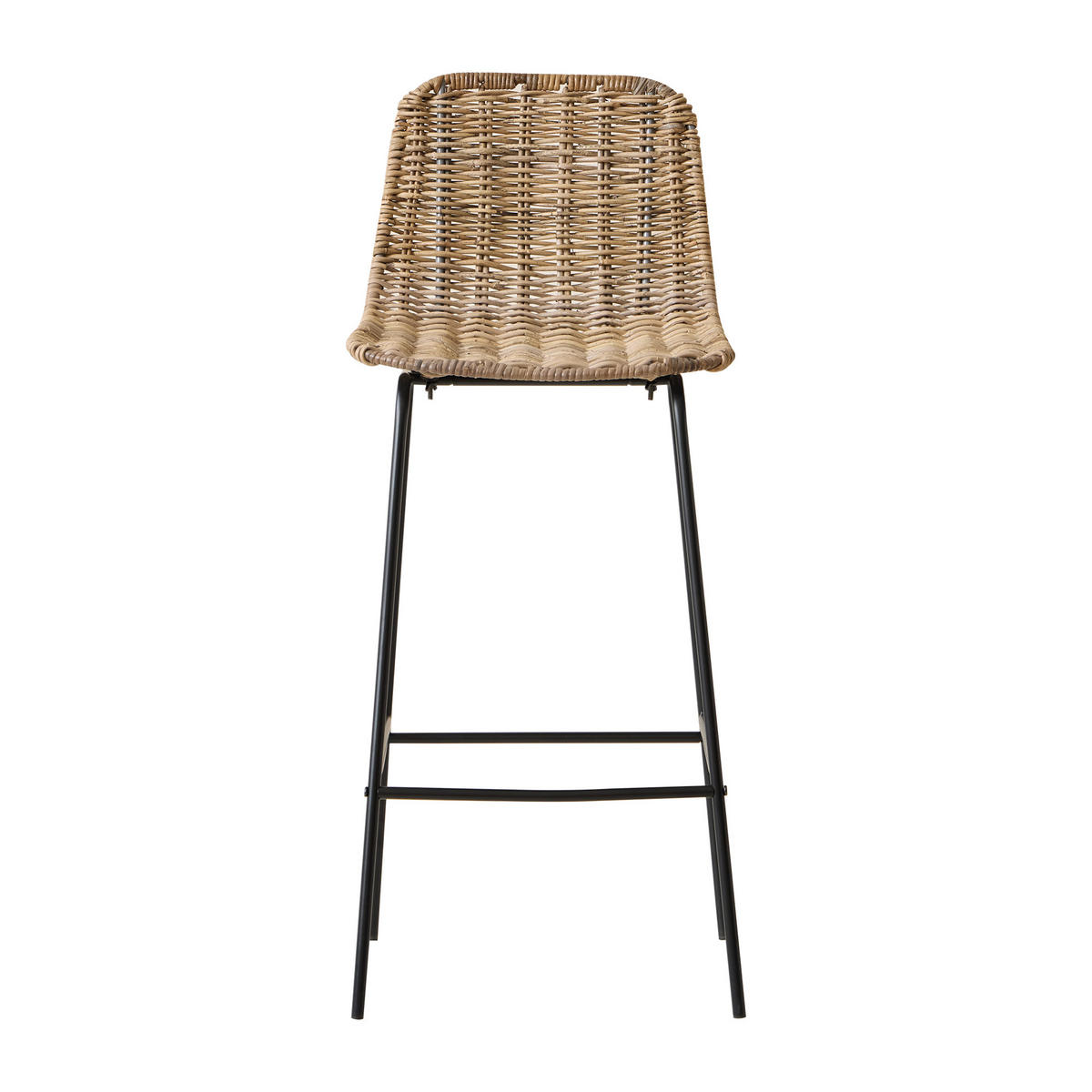BARHOCKER 2er-Set Rattan Braun - Braun, Holz (39.5/91/41cm) - Nordlys