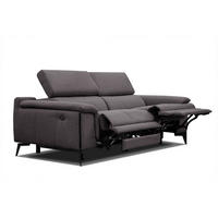RELAXSOFA MATERA 3-Sitzer mit 2 Relaxfunktionen, graphitfarben - Schwarz/Graphitfarben, Holzwerkstoff/Textil (212/82/103cm) - Courtois Laville