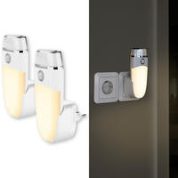 LED-ORIENTIERUNGSLEUCHTE Weiß Kunststoff 2er-Set - Weiß, Kunststoff (3.8/5.5/14cm) - Northpoint