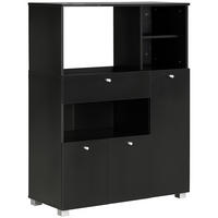 MIKROWELLENUNTERSCHRANK DE-11093 2 Schränke Schwarz - Schwarz, Holzwerkstoff (40/120/90cm) - ComfortXL
