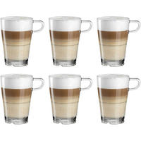LATTE-MACCHIATO-GLAS Latte Macchiato Gläser Senso – Stapelbar – 350 ml – 6 Stück - Transparent, Glas - Leonardo