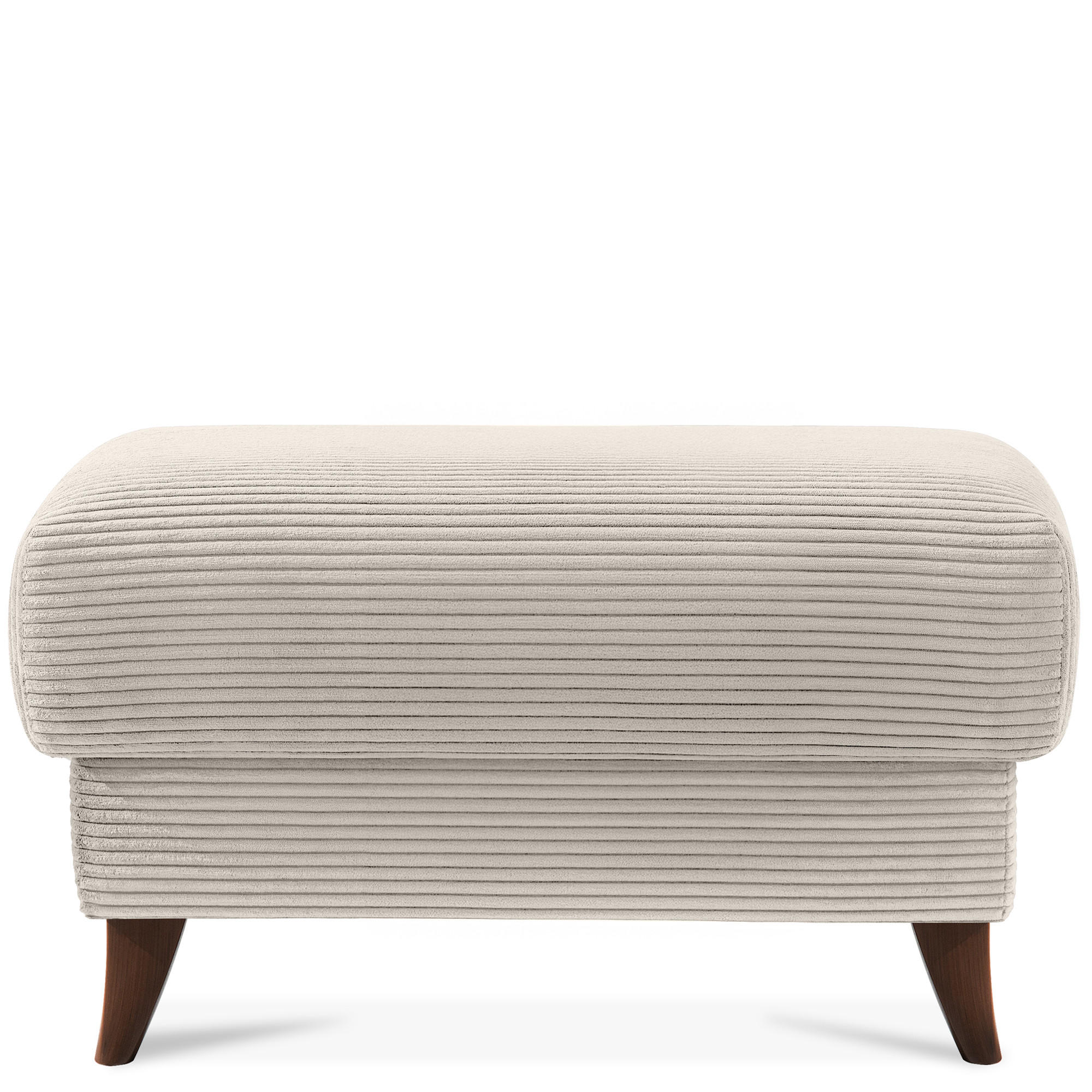 HOCKER GUSTAVO II, Cremefarbig - Creme/Braun, Holz/Holzwerkstoff (92/49/92cm) - KONSIMO®