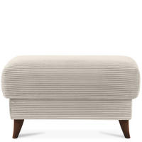 HOCKER GUSTAVO II, Cremefarbig - Creme/Braun, Holz/Holzwerkstoff (92/49/92cm) - KONSIMO®