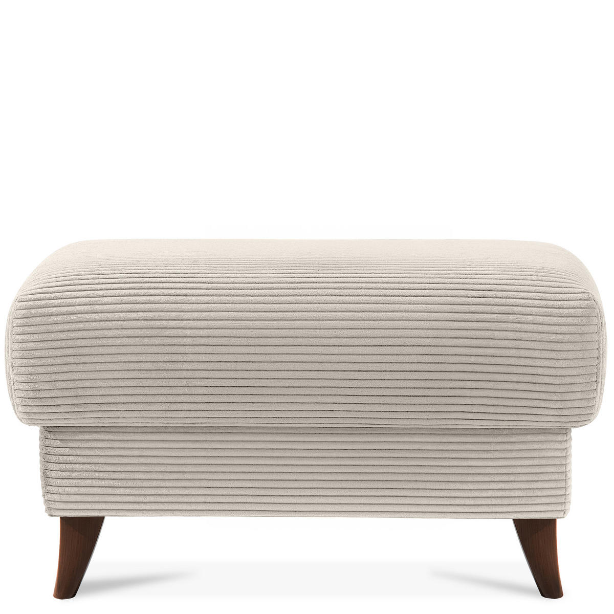 HOCKER GUSTAVO II, Cremefarbig - Creme/Braun, Holz/Holzwerkstoff (92/49/92cm) - KONSIMO®