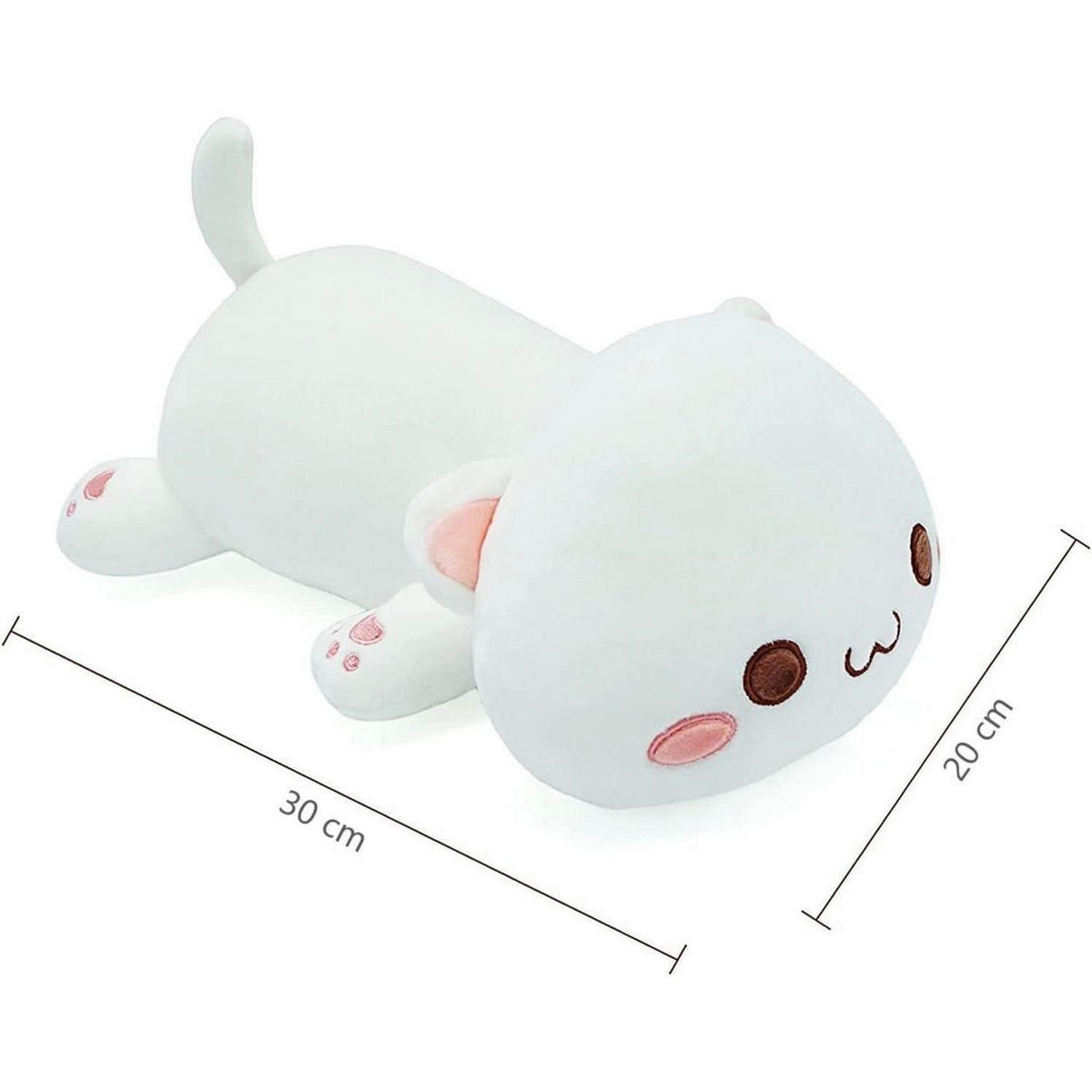 PLÜSCHTIER Katze, weiß - Weiß, Textil (20/30cm)