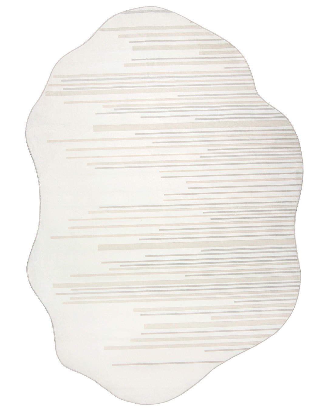 TEPPICH Mirano Zela Mazovia Unregelmäßige Form 120x160cm Creme Abstrakt Kurzflor - Creme, Textil (120/160cm) - Mazovia