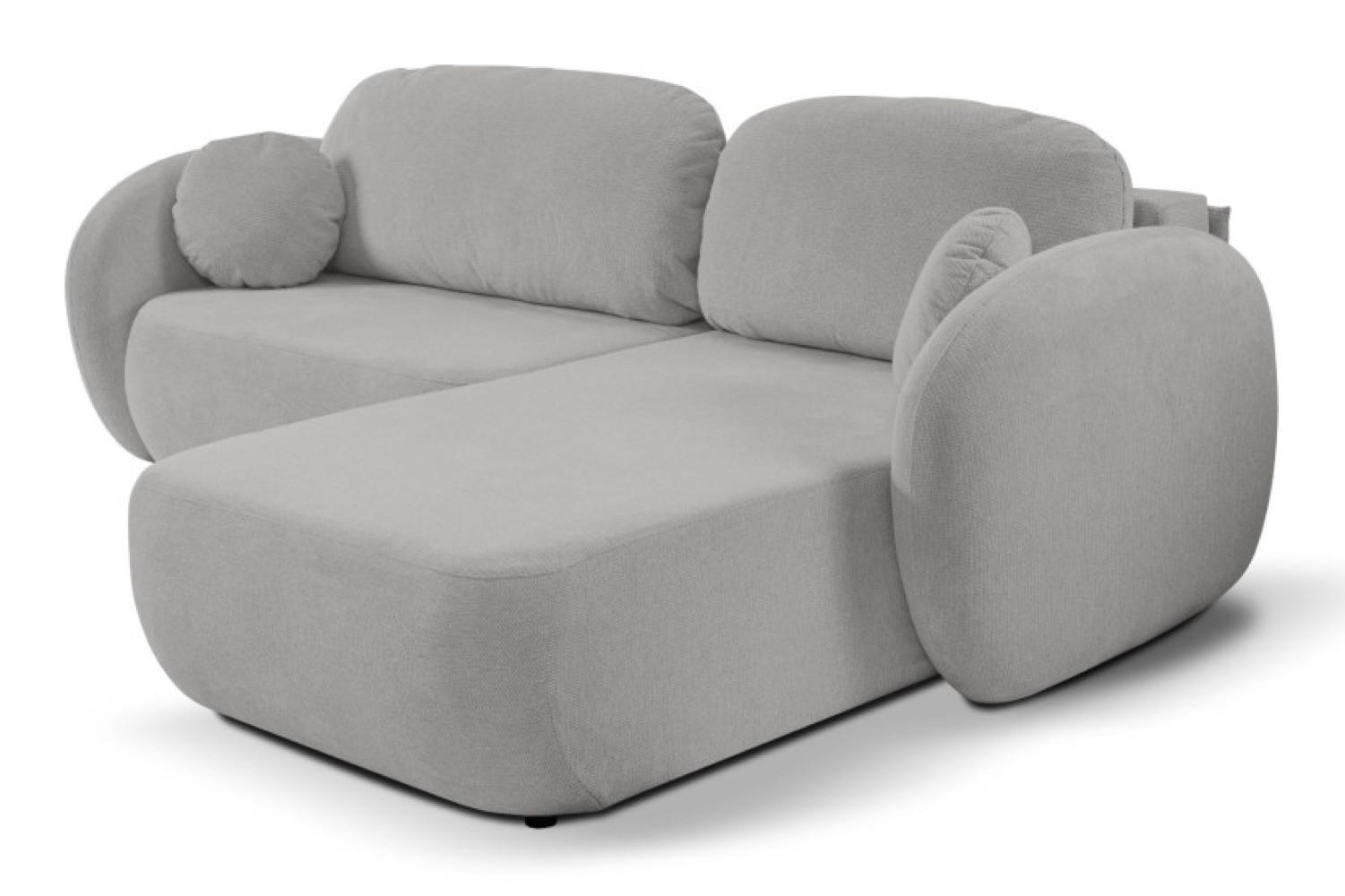 ECKSOFA Hellgrau OLIVIO Ausziehbar Rechts - Hellgrau/Grau, Textil (174/248cm) - Sepro Meble