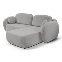 ECKSOFA Hellgrau OLIVIO Ausziehbar Rechts - Hellgrau/Grau, Textil (174/248cm) - Sepro Meble