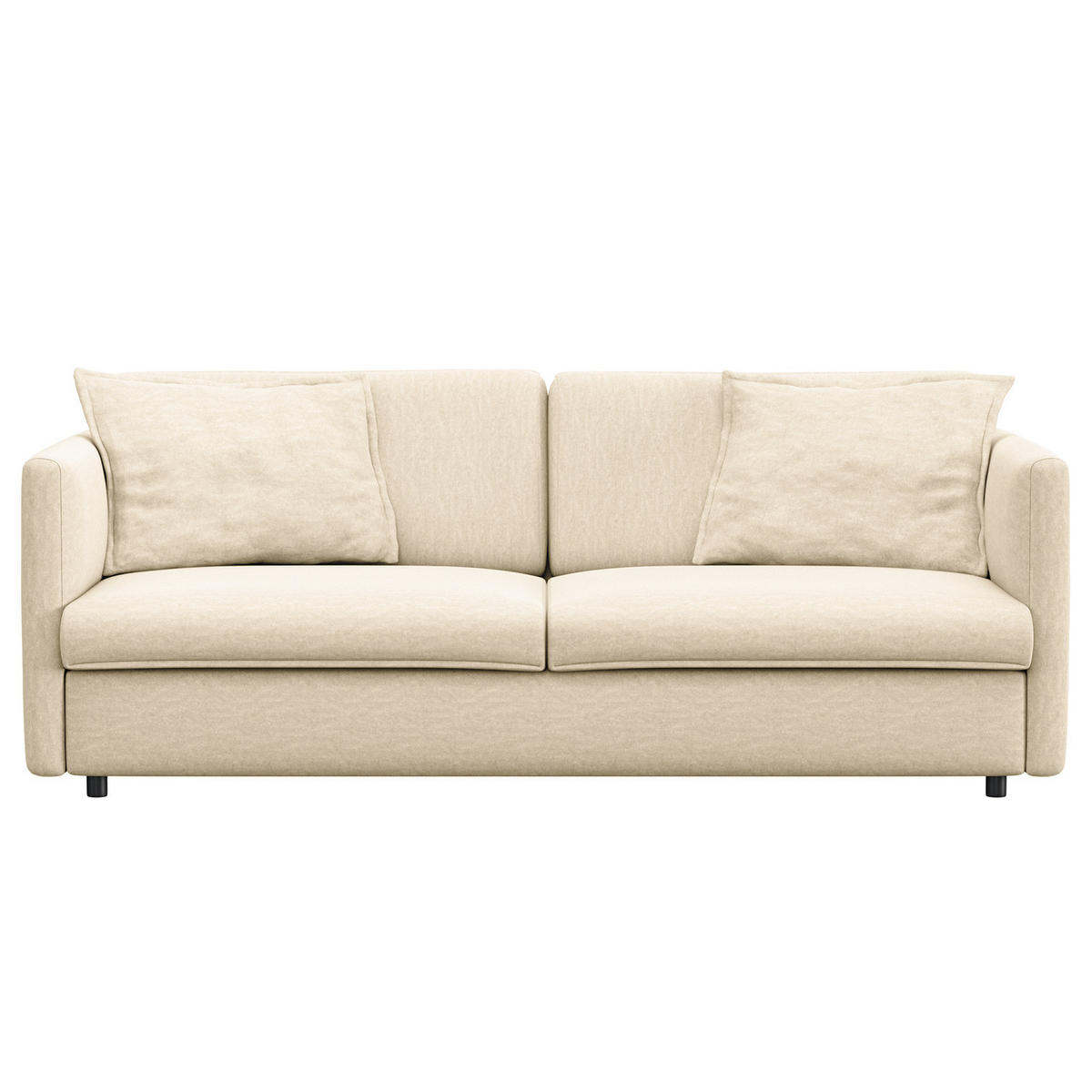 3-SITZER SOFA - Schwarz/Weiß, Kunststoff/Textil (219/84/117cm) - home24