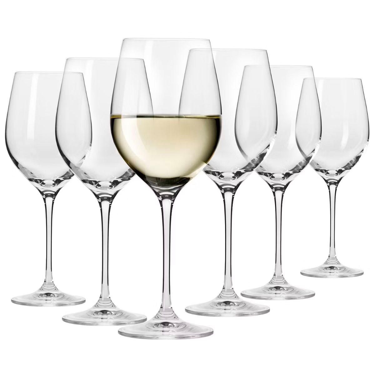 WEISSWEINGLÄSER 6er-Set 430 ML - Transparent, Glas (0.37L) - Krosno Glass