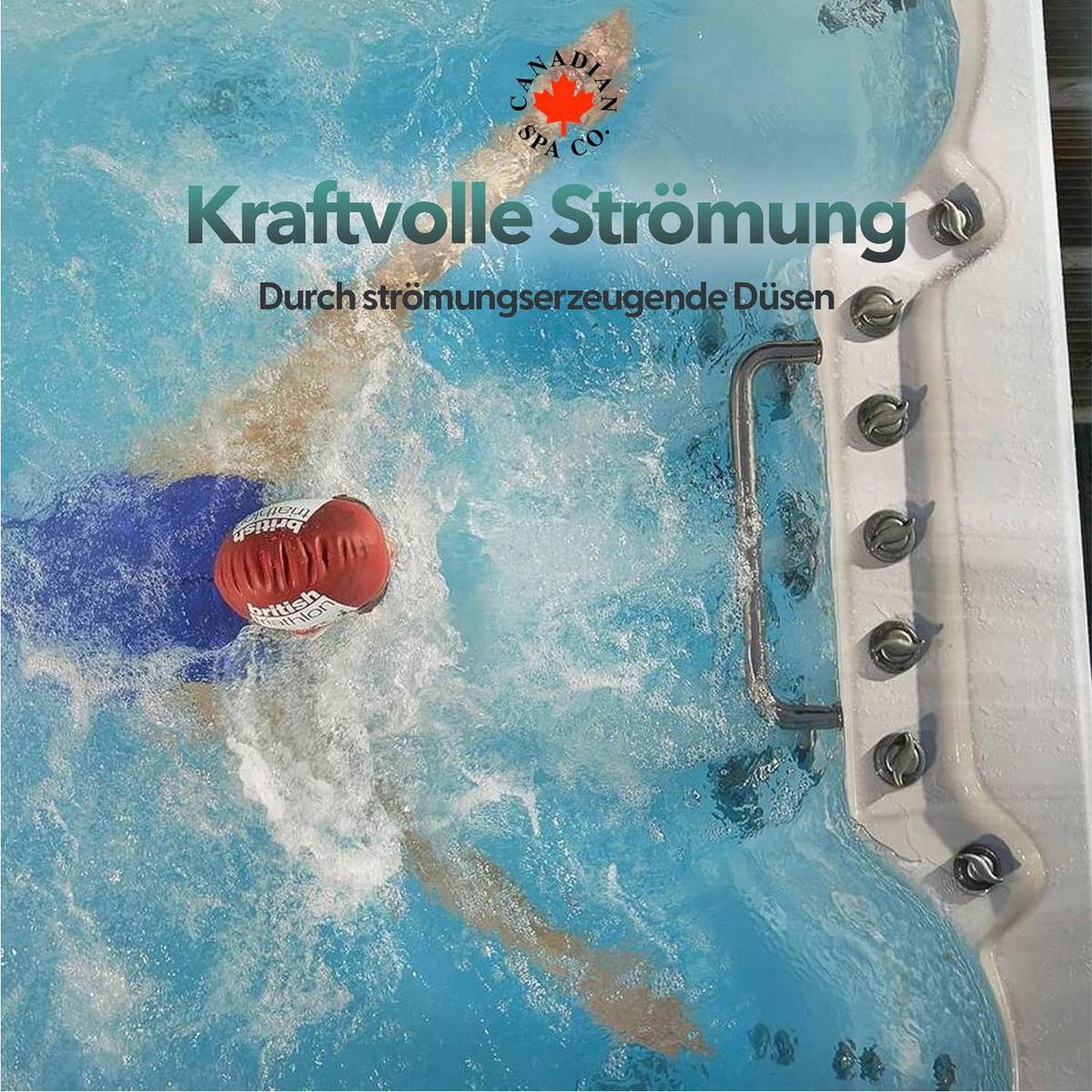 WHIRLPOOL St. Lawrence 5m langes Swim Spa - Weiß Hochglanz/Weiß, Kunststoff (228/137/500cm) - Canadian Spa Company