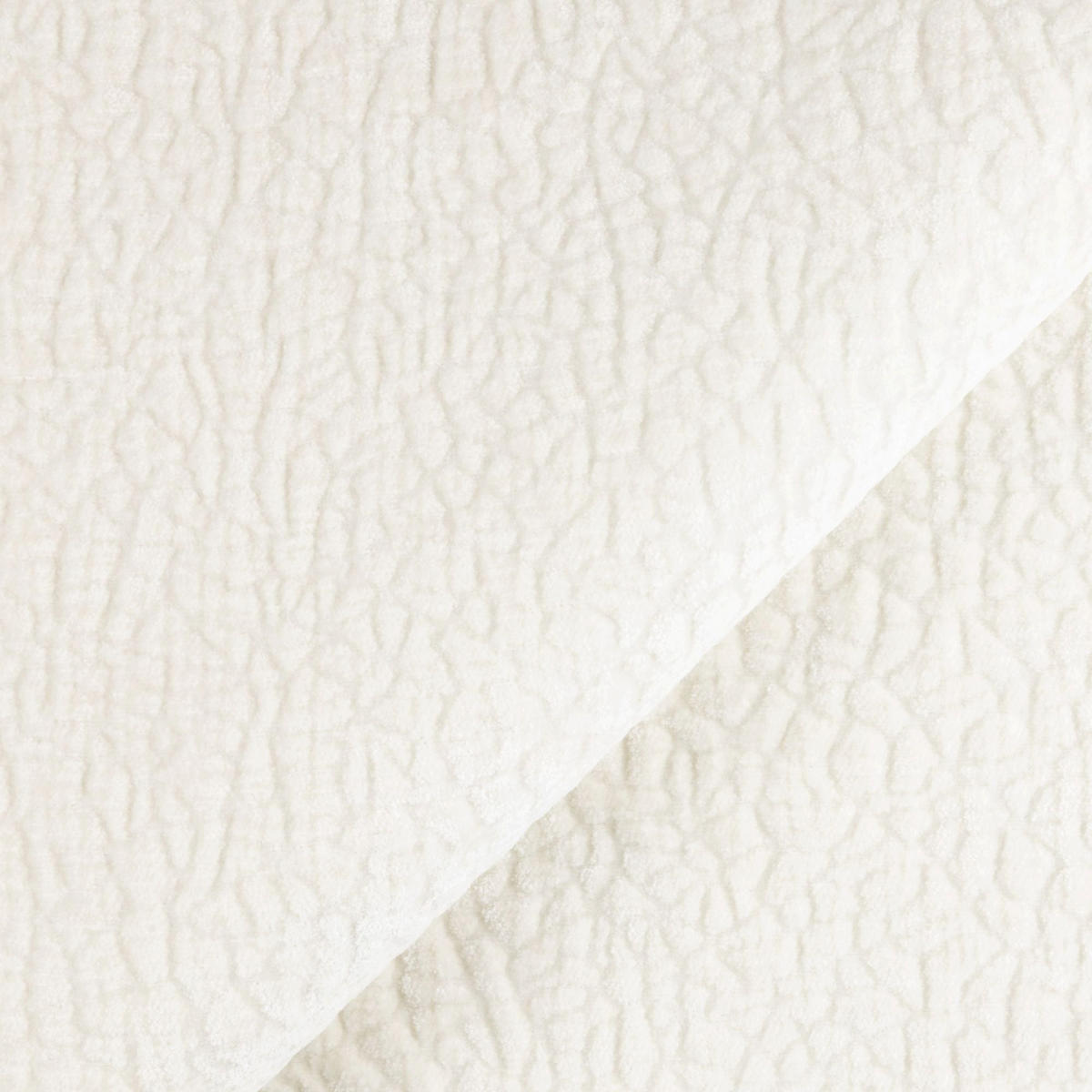 SOFA LUSH Gemusterter Samt Creme 206cm - Creme, Textil (206/72.5/90cm) - Premium Interiors