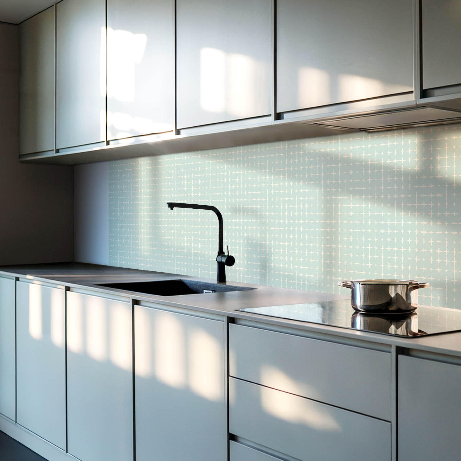 WANDPANEEL 100x50 cm selbstklebend Trevanis - Mintgrün, Kunststoff (50/1.6/100cm) - Wallfluent