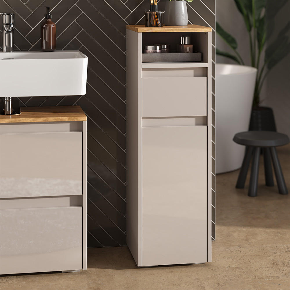 Thumbnail - Vicco Midischrank, Kaschmir, Holzwerkstoff, 1 Schubladen, Rechteckig, 30.2x96.3x30 cm, Badezimmer, Badezimmerschränke, M...