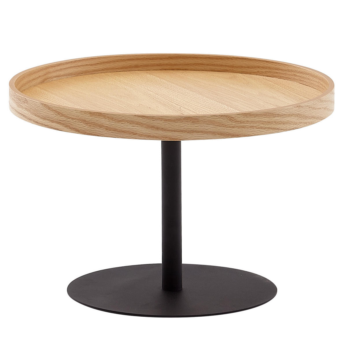 COUCHTISCH rund KYLE Holz Sofatisch - Braun, Holzwerkstoff (61/61/40cm) - tinkaro