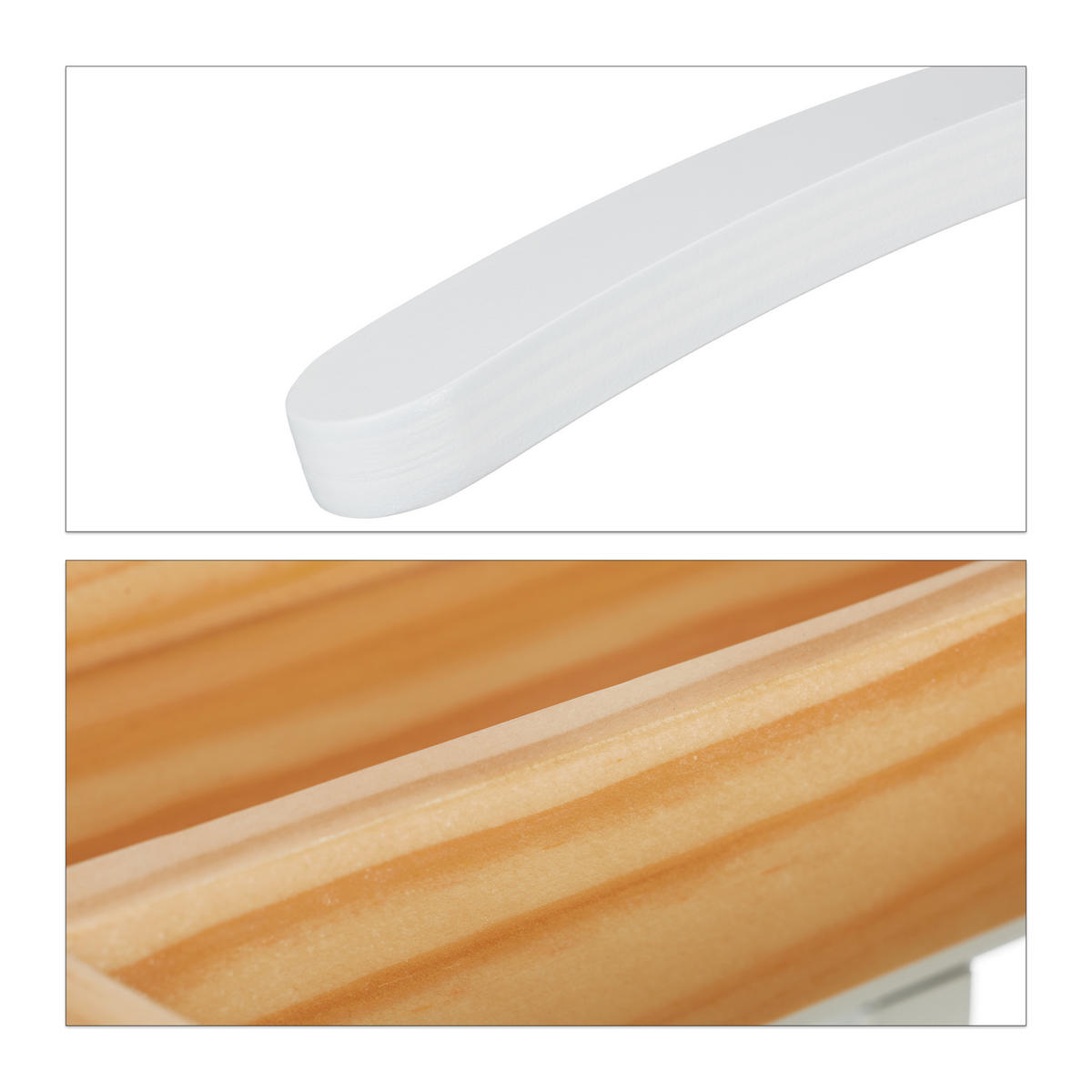 HERRENDIENER - Weiß, Holz/Holzwerkstoff (46/102/24cm) - Relaxdays