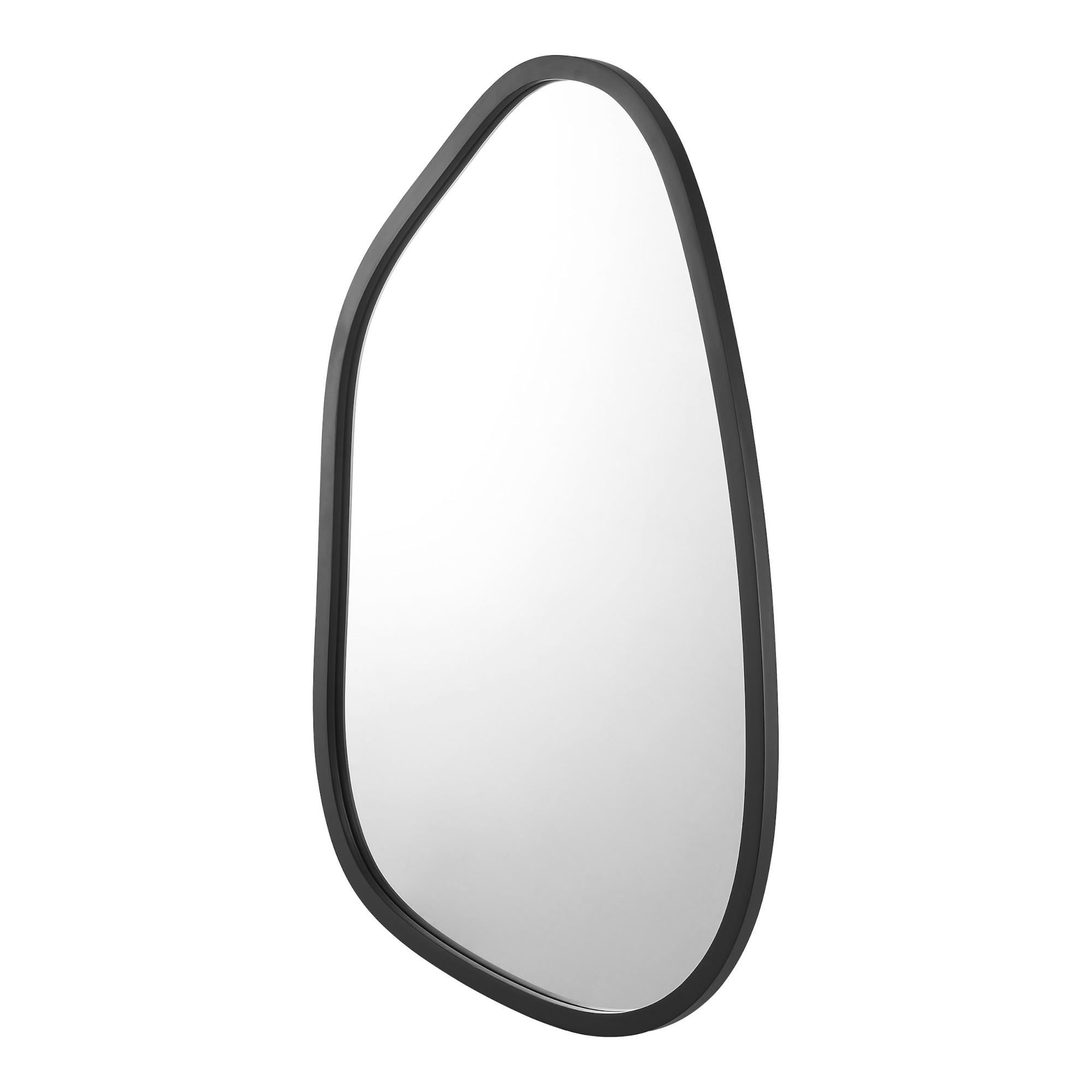 WANDSPIEGEL Filiano - Schwarz, Glas/Holzwerkstoff (58/80/1.8cm) - [en.casa]