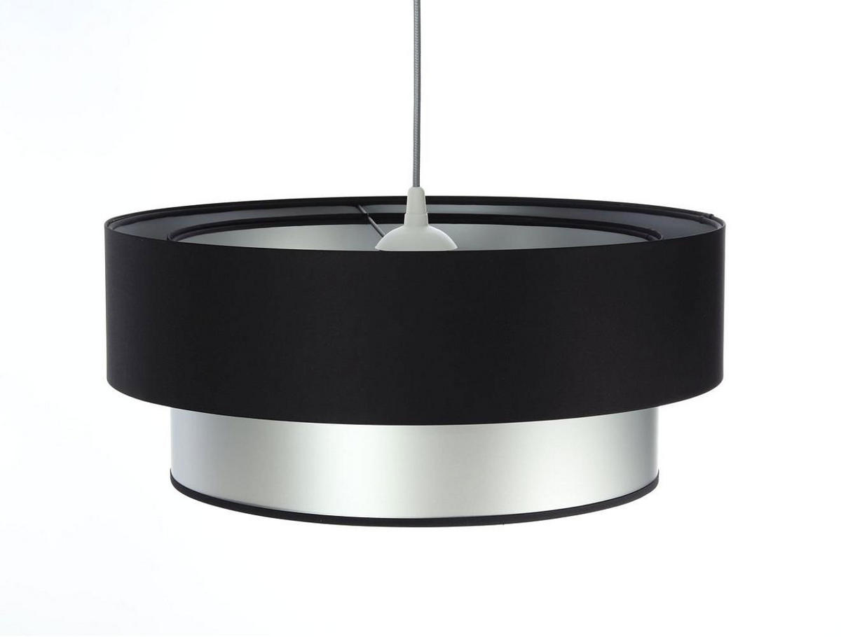HÄNGELEUCHTE Schwarz 40/20 cm - Silberfarben/Schwarz, Kunststoff (40/1/20cm) - ONZENO
