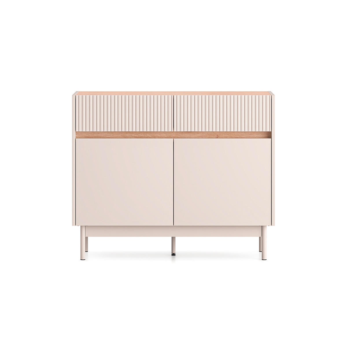 SIDEBOARD Connie Kaschmir und Holz - Beige, Holzwerkstoff (103.2/84.4/40cm) - Petits-meubles