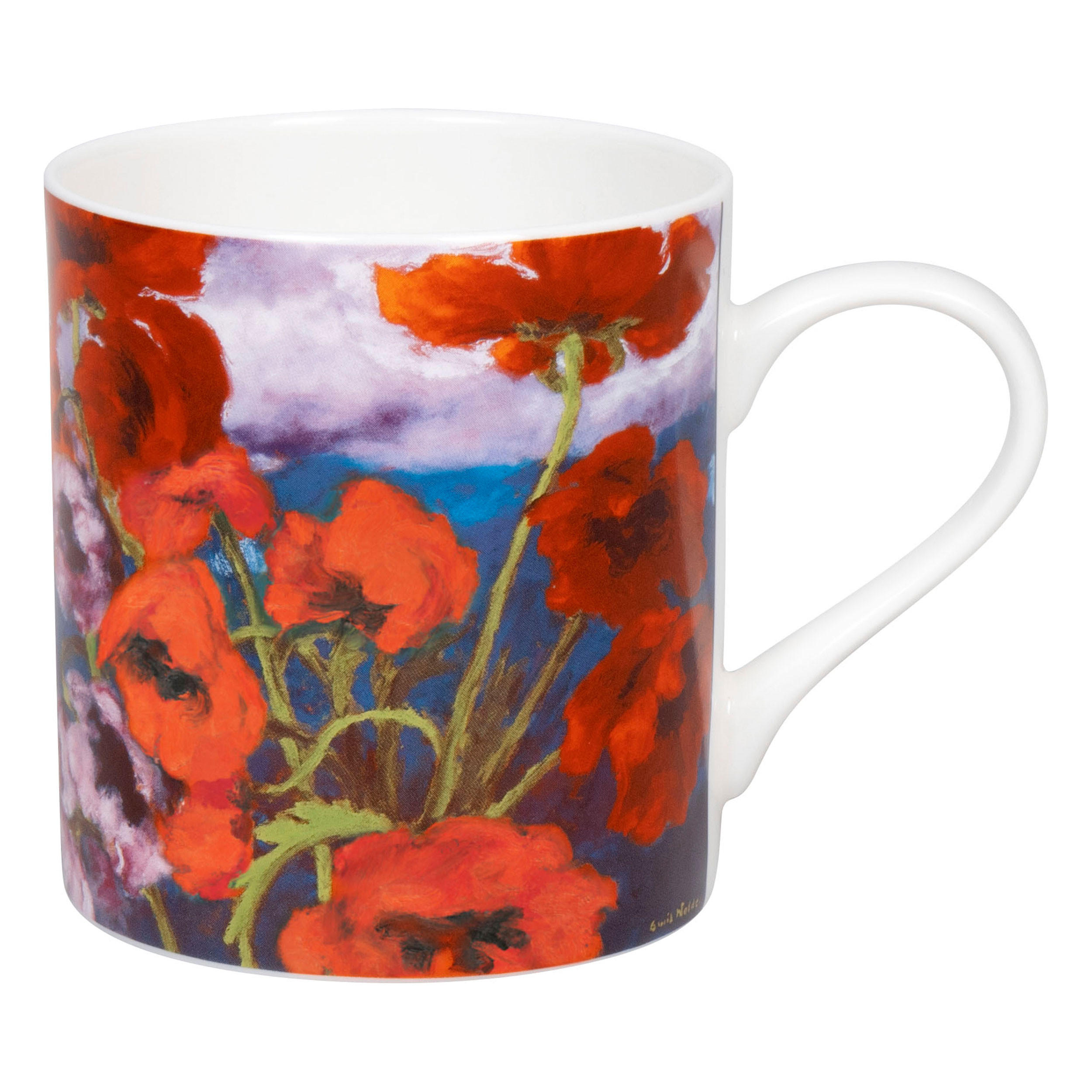KAFFEEBECHER Großer Mohn - Emil Nolde - Naturfarben, Keramik (0.39L) - Könitz