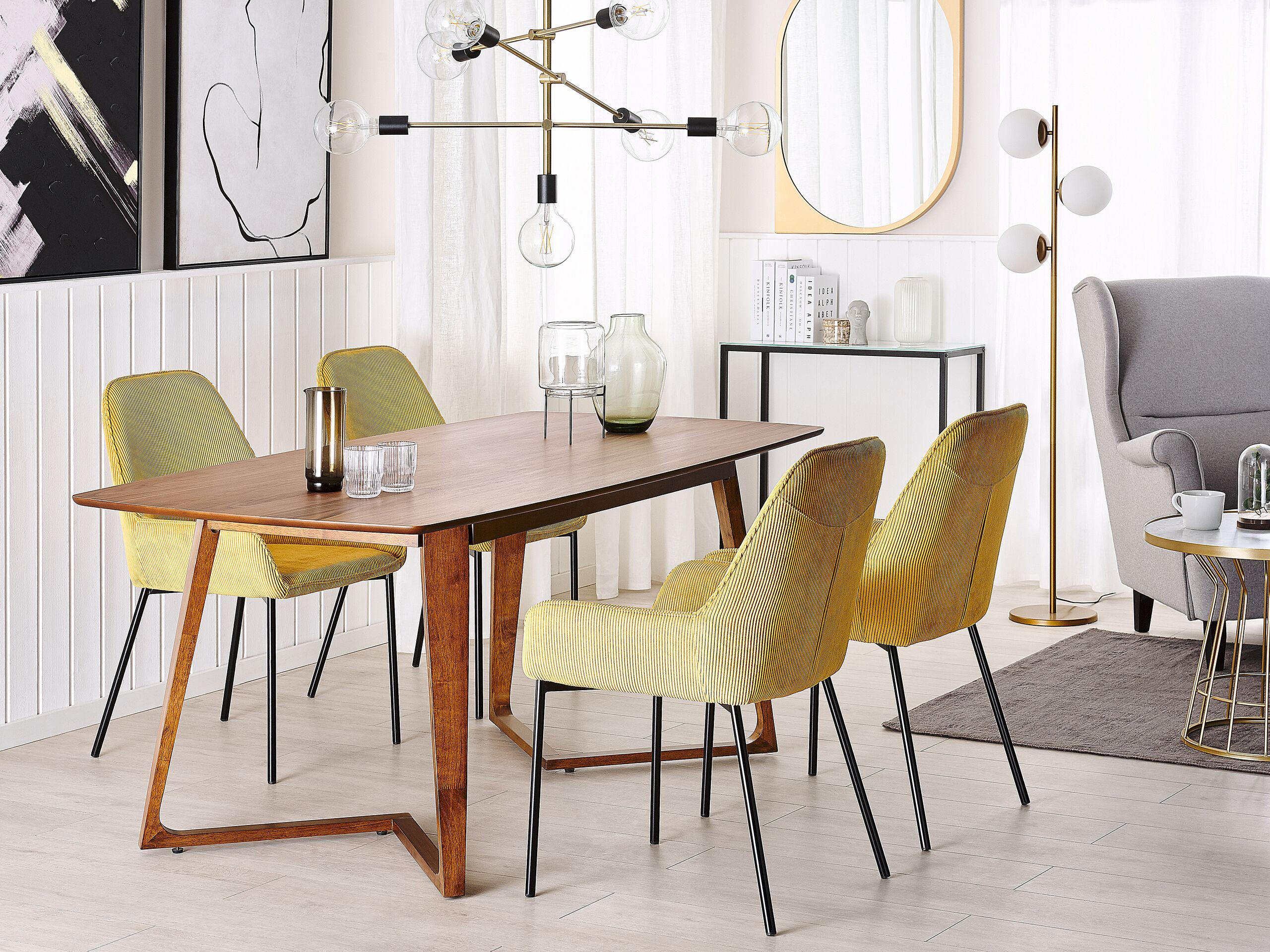 ESSTISCH 180/90/76 cm Dunkelbraun Rechteckig Huxter - Dunkelbraun, Holzwerkstoff (180/90/76cm) - Beliani