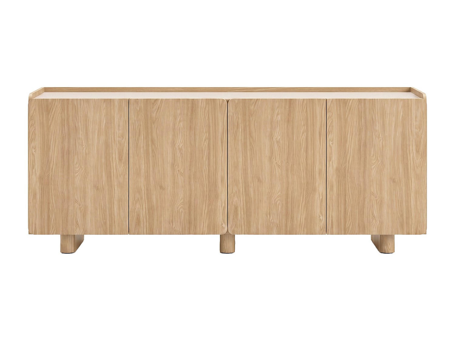 Vente-Unique Sideboard Beige, Natur 200x86x40.5 cm