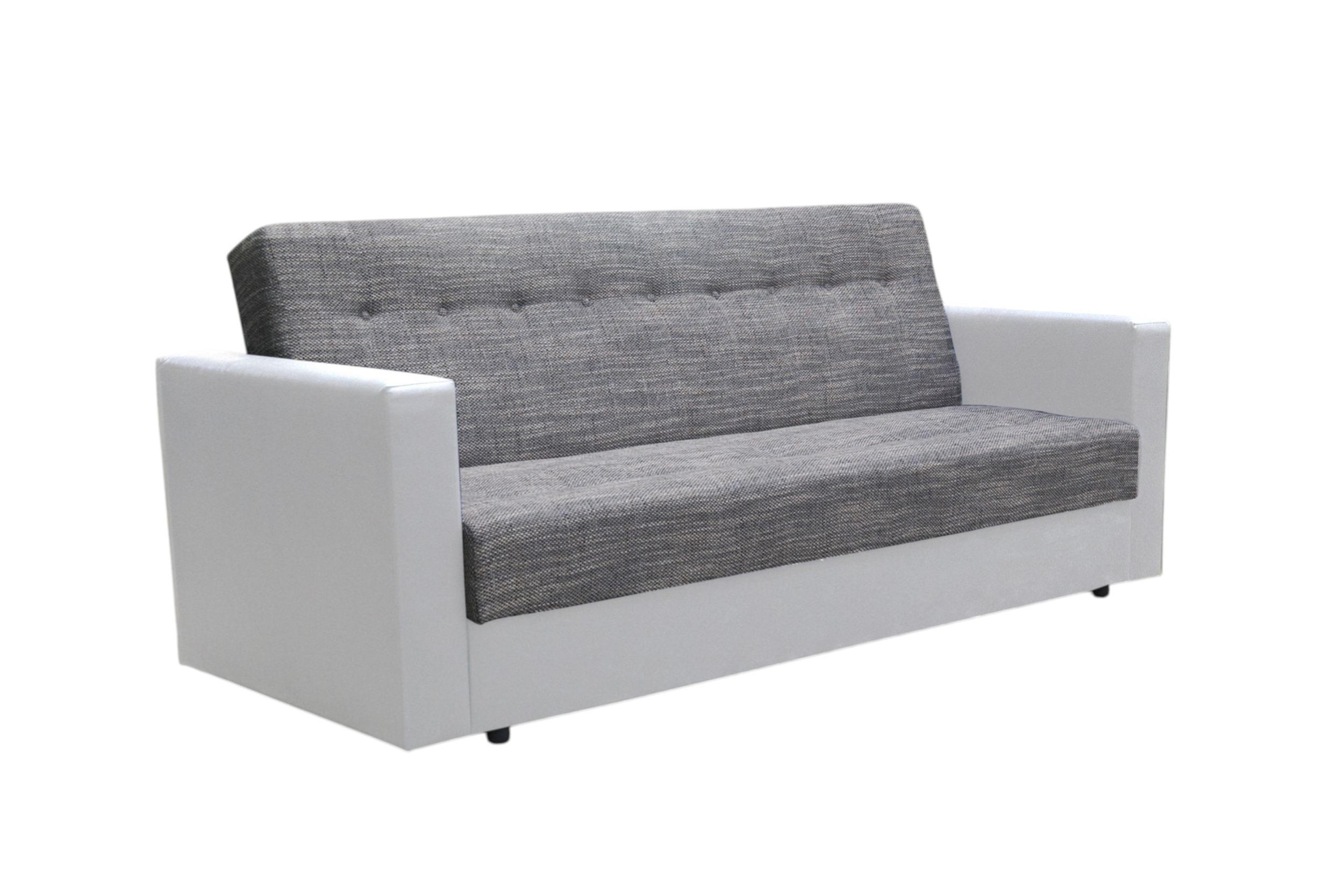 SOFA WIND mit Schlaffunktion KORNET02+DOLARO511 mit Stauraum - Grau, Textil (87/95/216cm) - Bedante