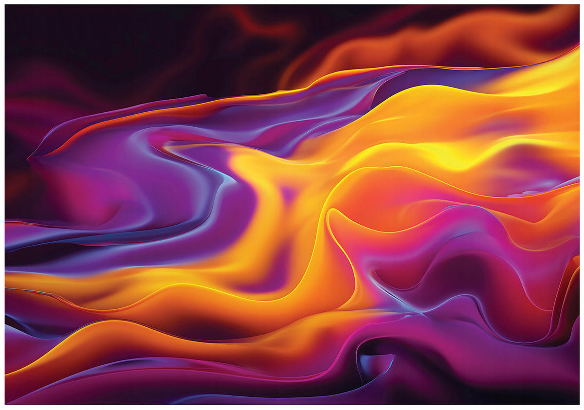 FOTOTAPETE Abstrakt 3D Orange 150x105 cm - Multicolor, Papier (150/105cm) - Wallarena