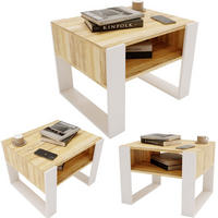 COUCHTISCH Holzwerkstoff rechteckig stabil Kiefer Milford 45/53,6/65cm - Kiefer Milford/Weiß, Holzwerkstoff (53.6/65/45cm) - CraftPAK