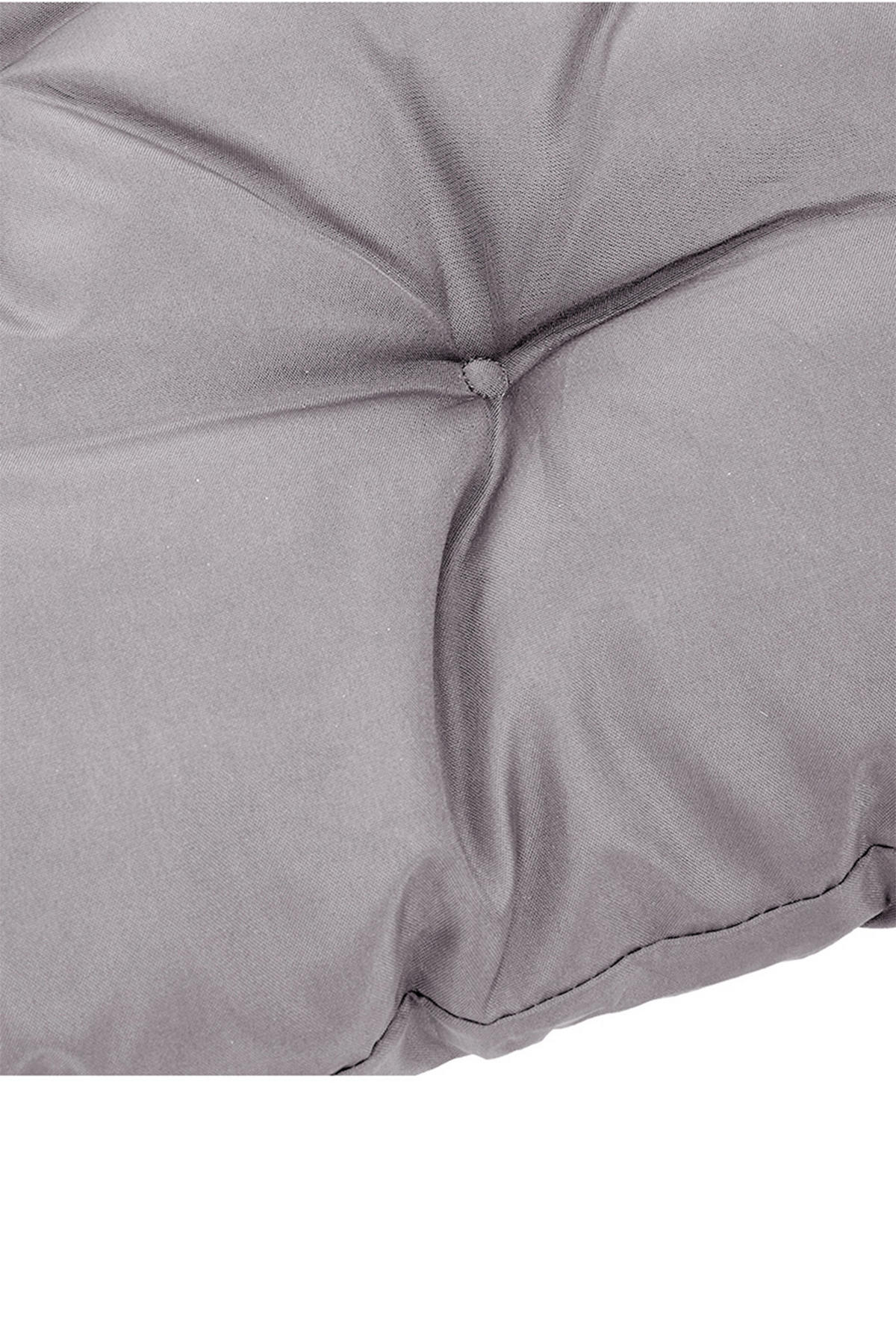 SITZKISSEN aus Polyester PP-Baumwolle in Hellgrau für Gartenbänke Leicht und tragbar Sichere Befestigungsbänder 120 x 50 cm - Grau, Textil (50/72/120cm) - Livingandhome