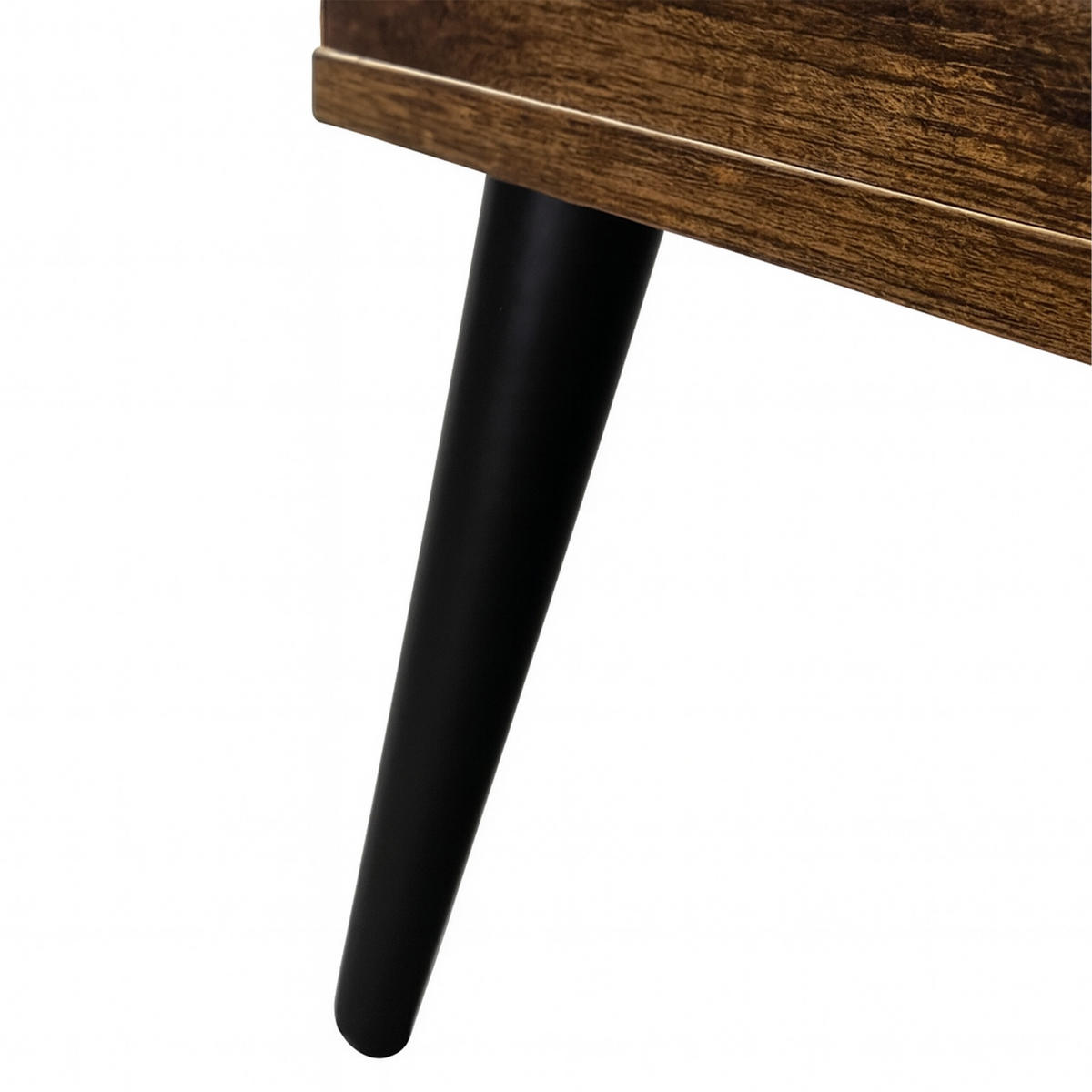 COUCHTISCH - Schwarz/Braun, Holzwerkstoff/Metall (40/100/46cm) - Relaxdays