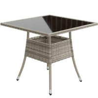 GARTENTISCH Yoro grau 80x80 cm - Grau, Kunststoff (80/80/73cm) - Juskys