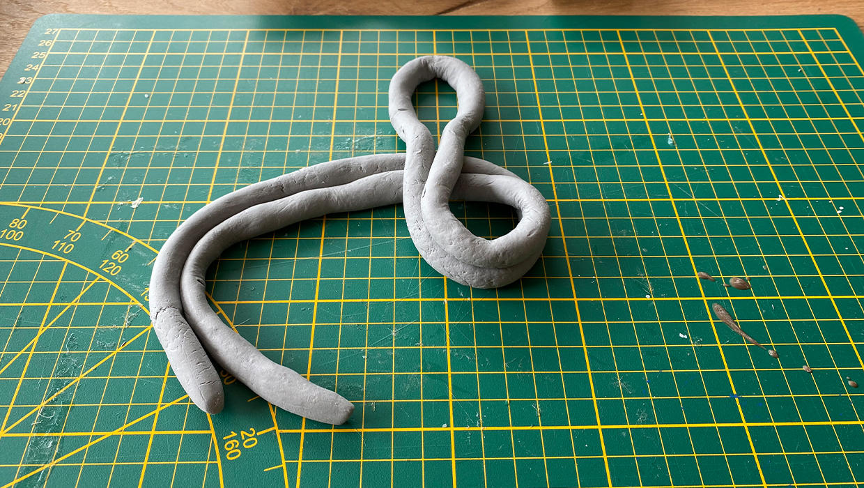 DIY Serviettenring - Modelliermasse rollen
