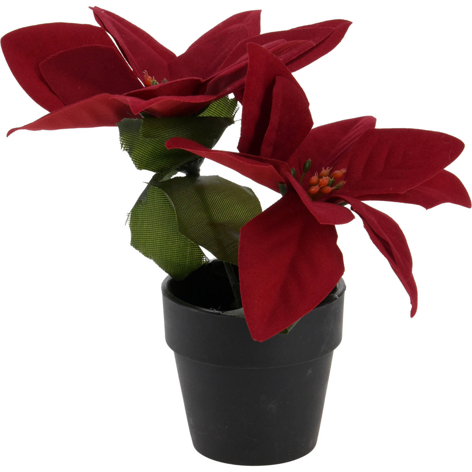 WEIHNACHTSSTERN Künstlich 18 cm - Weinrot, Textil (18/18/16cm) - Home Styling Collection