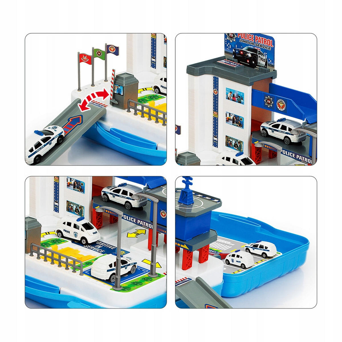 PARKHAUS Polizei Spielzeug für Kinder - Multicolor, Kunststoff (25/8/28cm) - KRUMAD